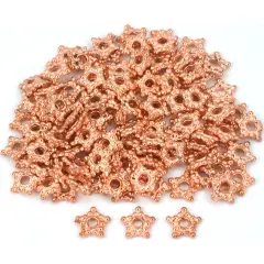 Star Bali Spacer Beads Copper Plated 6.5mm Approx 100
