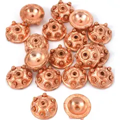 Bali Bead End Caps Copper Plate Beading 9.5mm Approx 20
