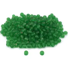 25 Grams Dark Green Evelina Frosted Glass Beads 4.5mm