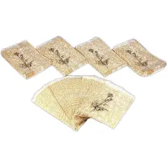 500 Paper Gift Bags Gold Shopping Sales Tote 6 x 9" Bag