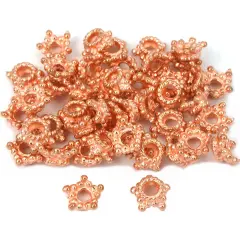 Star Bali Bead End Caps Copper Plated 7.5mm Approx 45