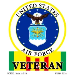 U.S. Air Force Vietnam Veteran Sticker 3-1/2"X4-1/4"
