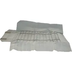 Gray & Black Velvet 14 Slot Watch Bracelet Roll Travel Display