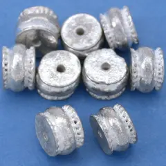 Barrel Beads Silver Plated Tube 5.5mm 15 Grams Approx 8