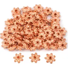 Flower Bali Spacer Beads Copper Plated 7mm Approx 60