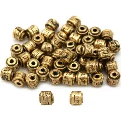 Tube Bali Beads Antique Gold Plated Part 5mm Approx 50