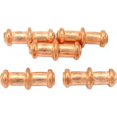 15g Bali Tube Beads Copper Plt Cylinder 17mm Approx 5