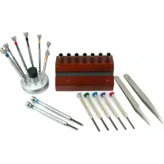 18 Watchmakers Screwdrivers Anti-Magnetic Tweezers Tool