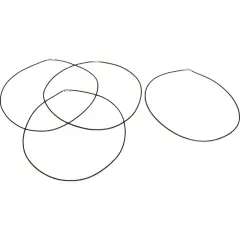 Leather Cord Necklaces Brown 18" 4Pcs