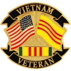 Vietnam Veterans Flags Pin 1"