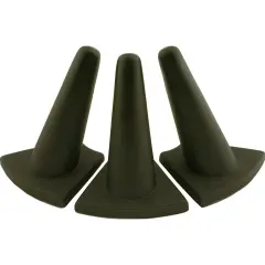 Black Rubber Ring Finger Jewelry Showcase Display Stand Unit Kit 40 Pcs