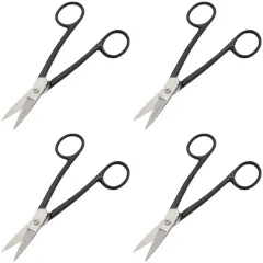 Jewelers/Crafters Lightweight Metal Snips Shears Straight Blade Scissors Pack of 4