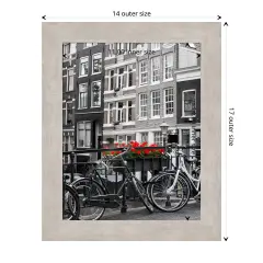 Marred Wood Picture Frame Marred Silver