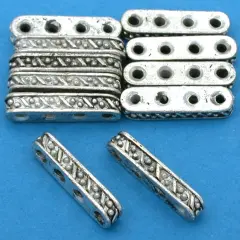 4 Hole Spacer Bali Beads Antq Silver Plt 19mm Approx 10