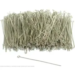 500 Hat Broach Pin w/Loop Hole Part White 21 Gauge