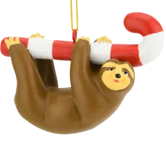 Tree Buddees Candy Cane Sloth Animal Christmas Ornaments