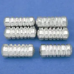 16g Bali Tube Beads Silver Plated Beading 16mm Approx 6