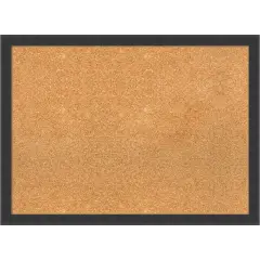 Cork Board, Mezzanotte Black Wood Frame - Bulletin Board, Organization Board, Pin Board Natural Cork