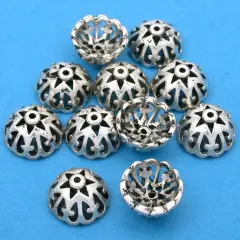 Filigree Bead Caps Antique Silver Plt 12.5mm Approx 10