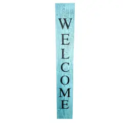 Rustic Farmhouse 5ft Vertical Front Porch Welcome Sign Blue