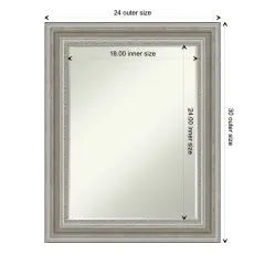 Petite Bevel Wall Mirror, Parlor Frame Parlor Silver