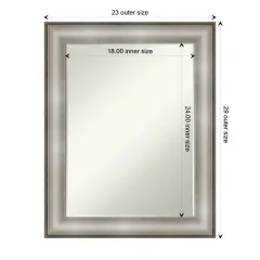Petite Bevel Wall Mirror, Imperial Frame Imperial Silver