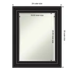 Beveled Bathroom Wall Mirror, Colonial Frame