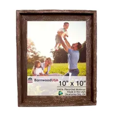 Rustic Farmhouse Signature Series Reclaimed Wood Picture Frame Brown