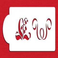 Lily of the Valley Cake Stencil Side | C051 by Designer Stencils | Cake Decorating Tools | Baking Stencils for Royal Icing, Airbrush, Dusting Powder | Reusable Plastic Food Grade Stencil for Cakes | Easy to Use & Clean