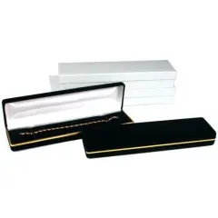 2 Black Velvet Bracelet & Watch Jewelry Gift Boxes