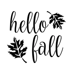 Hello Fall Embossing 12 x 12 Stencil | FS098 by Designer Stencils | Reusable Stencils Easy to Clean |