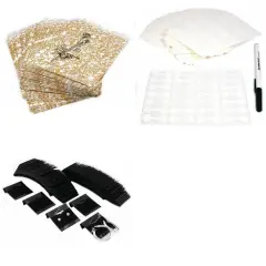 Gold Tone Paper Gift Bags W/ Jewelry Price Tags & Black Earring Cards 1200 Pcs