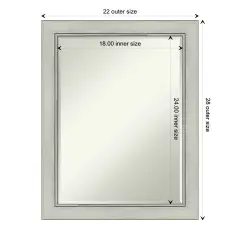Petite Bevel Wall Mirror, Flair Frame Flair Silver Patina