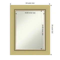 Petite Bevel Wall Mirror, Landon Gold Frame