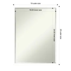 Petite Bevel Wood Wall Mirror, Svelte Frame Svelte White