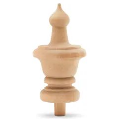 Wood Finials, 3-1/2 inch for Crafts, Bedposts, Flagpole, DIY Dcor |Woodpeckers