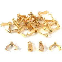 24 Bails Gold Plated Connectors Jewelry Necklace Chain