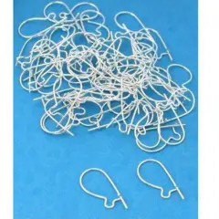 76 Earrings Kidney Wire Sterling Silver Hoop 25 Gauge