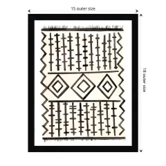 Black Yellow Mountain Range Silhouette by Cat Coquillette Wood Framed Wall Art Print