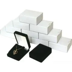 12 Flocked Large Pendant & Chain Boxes