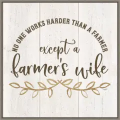 Farm Life VI Farmers Wife by Tara Reed 22-in. W x 22-in. H. Canvas Wall Art Print Framed in Grey