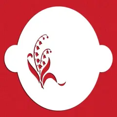 Lily of the Valley Cake Stencil Top | C052 by Designer Stencils | Cake Decorating Tools | Baking Stencils for Royal Icing, Airbrush, Dusting Powder | Reusable Plastic Food Grade Stencil for Cakes | Easy to Use & Clean Cake Stencil