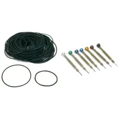 7 Precision Screwdrivers for Watch Repair & 72 O-ring Rubber Gaskets