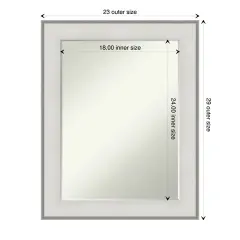 Petite Bevel Wall Mirror, Imperial Frame Imperial White