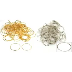 Nickel & Gold Plated Hoop Wire Earring Findings Kit 151 Pcs