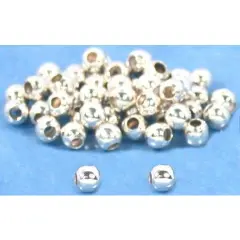50 Sterling Silver Round Ball Beads Beading Stringing 2mm