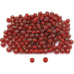 178g Red Round Pony Glass Beads Beading 9mm Approx 200