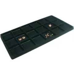 Black 18 Slot Coin Jewelry Showcase Display Tray Insert