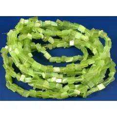 Green Fiber Optic Chip Beads Jewelry Beading 34" Strand