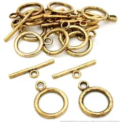 Toggle Clasps Antique Gold Plated Parts 16mm Approx 12